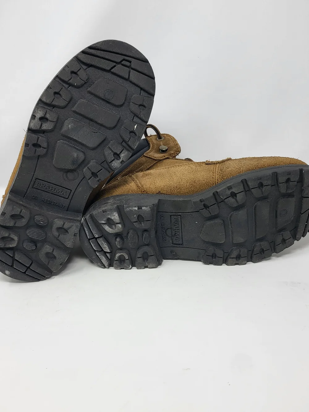 Brahma Tan Suede Lace-Up Men's Work Boots